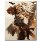 Painting by Numbers Brown Highland Highland Cow Shipping from DE